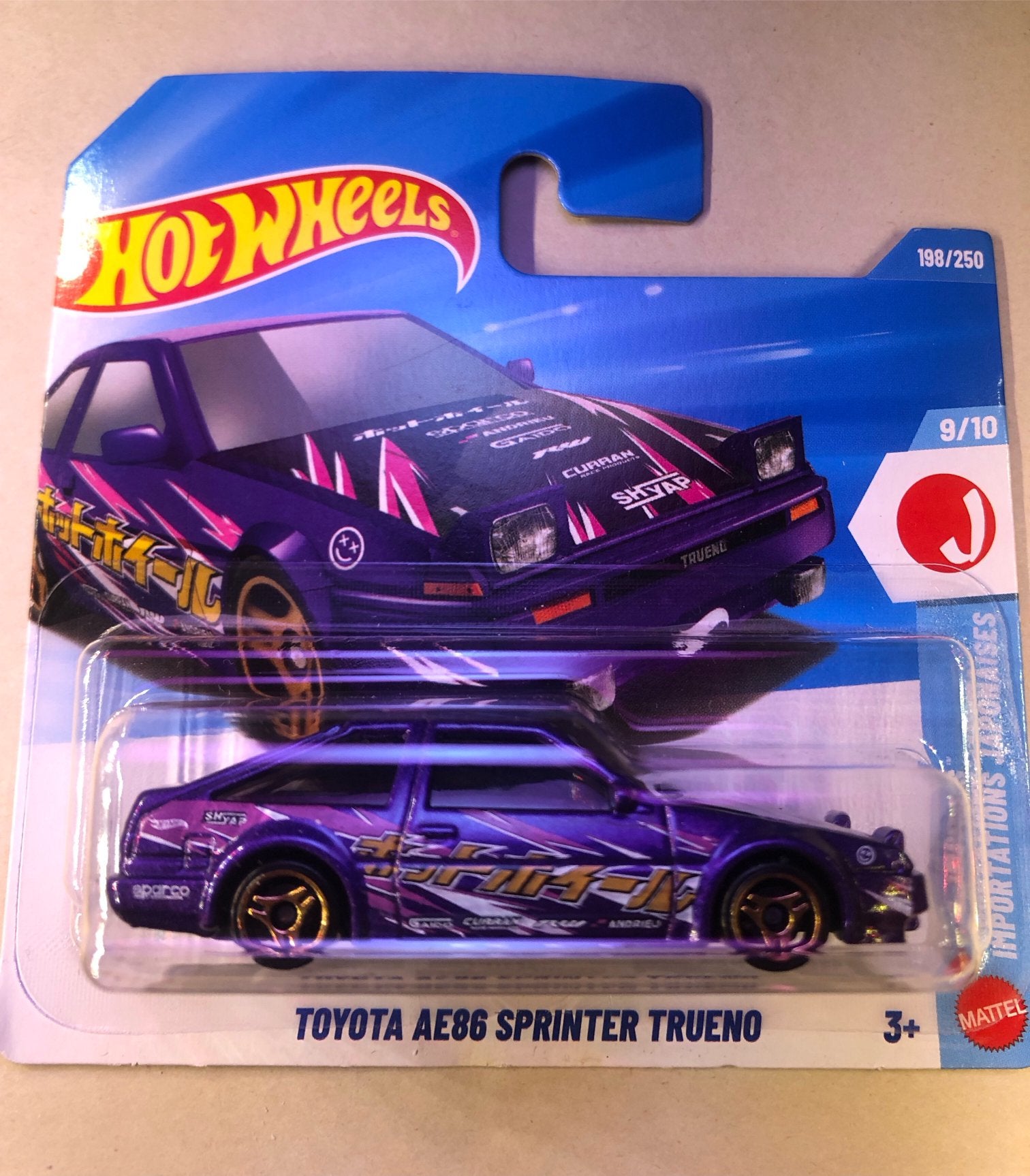 Hot wheels toyota AE86 sprinter Trueno 2026 purple, Verzenden, Zo goed als nieuw, Hot Wheels