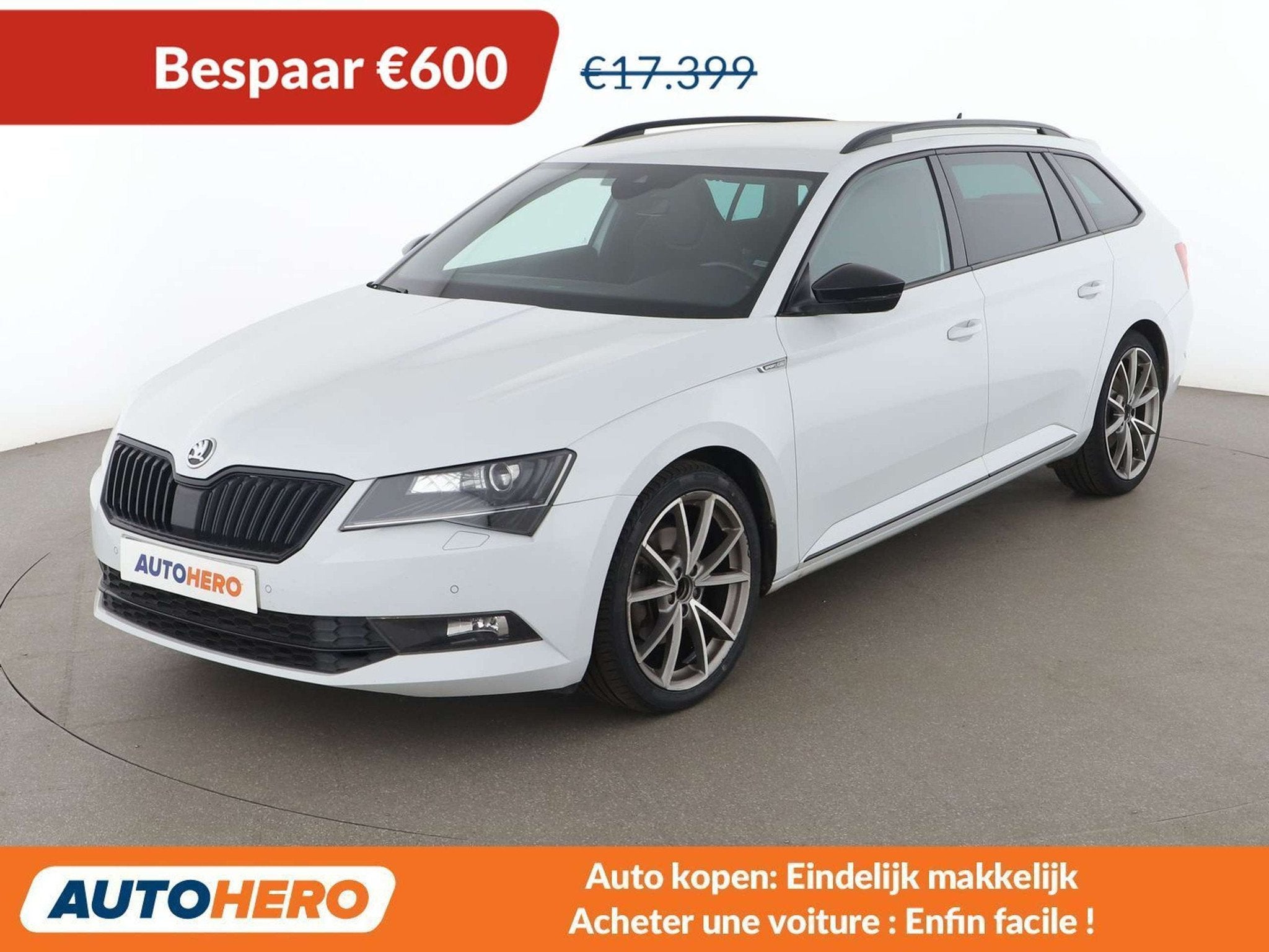 Skoda Superb 1.5 TSI ACT SportLine (bj 2018, automaat), Auto's, 164 g/km, Wit, 5 deurs, 150 pk