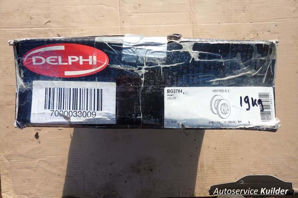 Remschijven  Volvo XC90  16" velgen 2002-2006  BD1176 Delphi, Auto-onderdelen, -, -, Nieuw, Ophalen of Verzenden
