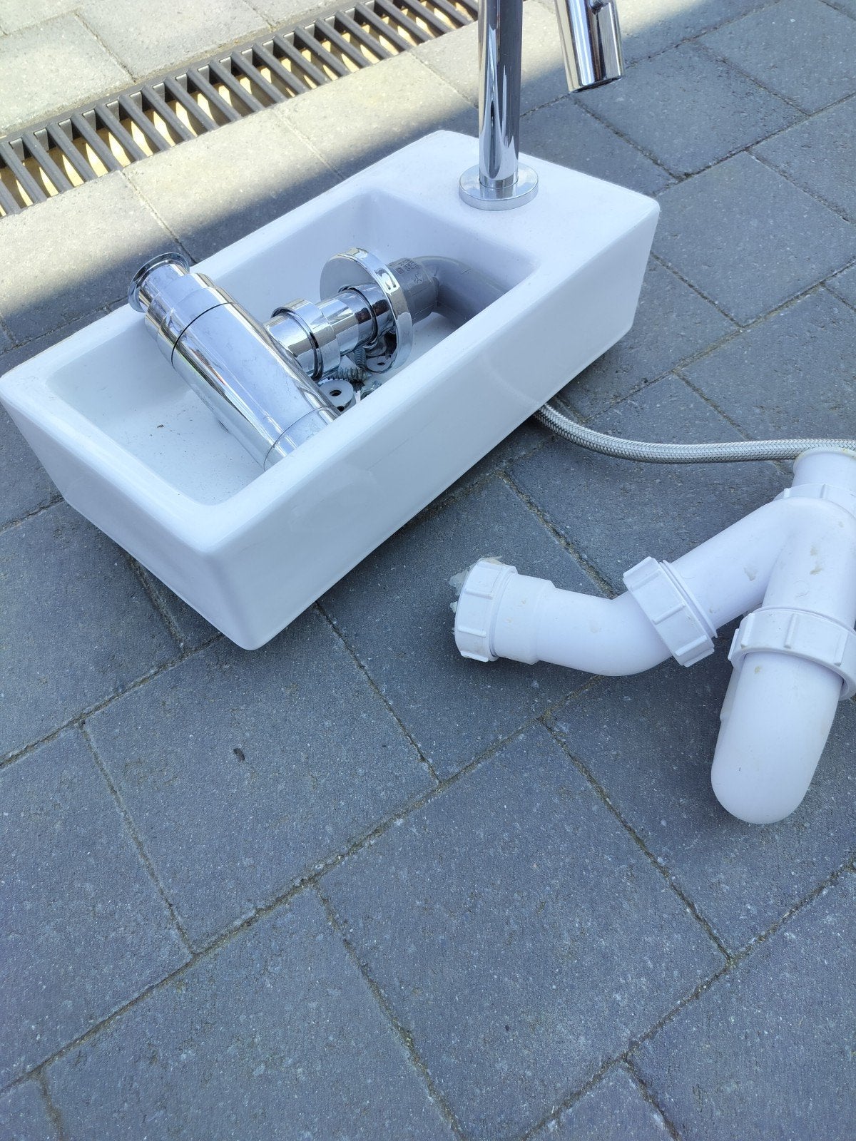 wasbak met kraan badkamer toilet, Enlèvement, Neuf, Pierre, Lavabo