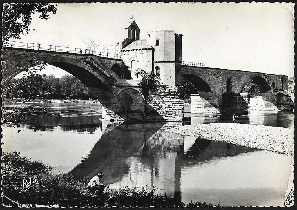 1958 - FRANKRIJK - Avignon: Le Pont St-Bénézet, Verzamelen, Postkaarten | Buitenland, Verzenden, 1940 tot 1960, Gelopen, Frankrijk