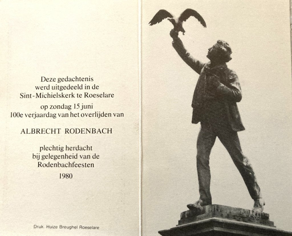 Herdenking van 100ste verjaardag van ALBRECHT RODENBACH, Verzenden, Zo goed als nieuw