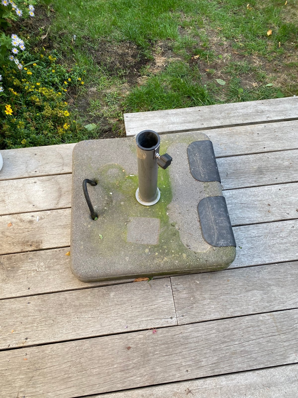 Parrasol voet 45 kg 52cm op 52cm, Tuin en Terras, Ophalen, Zo goed als nieuw