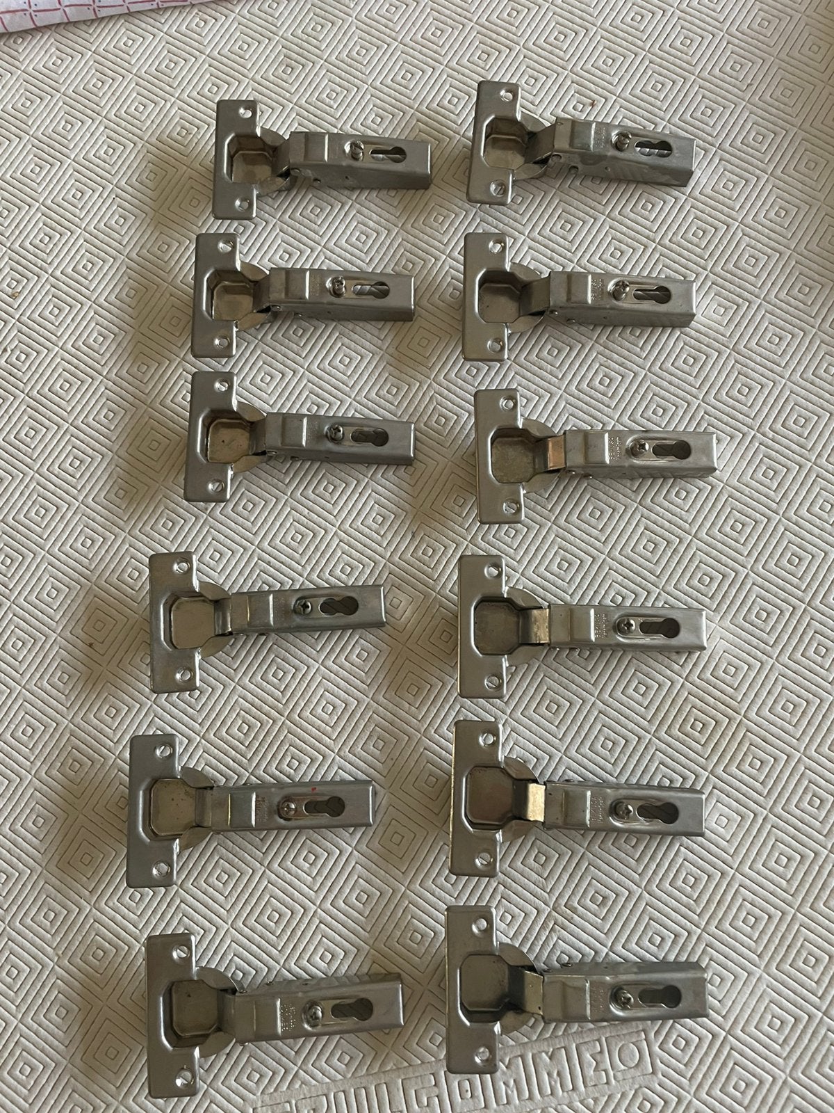 Metalen scharnieren voor kasten( keuken), Ophalen of Verzenden, Gebruikt, Overige typen, Inox