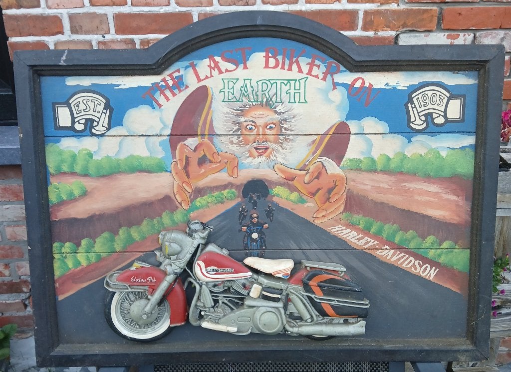 Vintage harley davidson muurbord, Motoren, Accessoires | Overige, Ophalen, Gebruikt