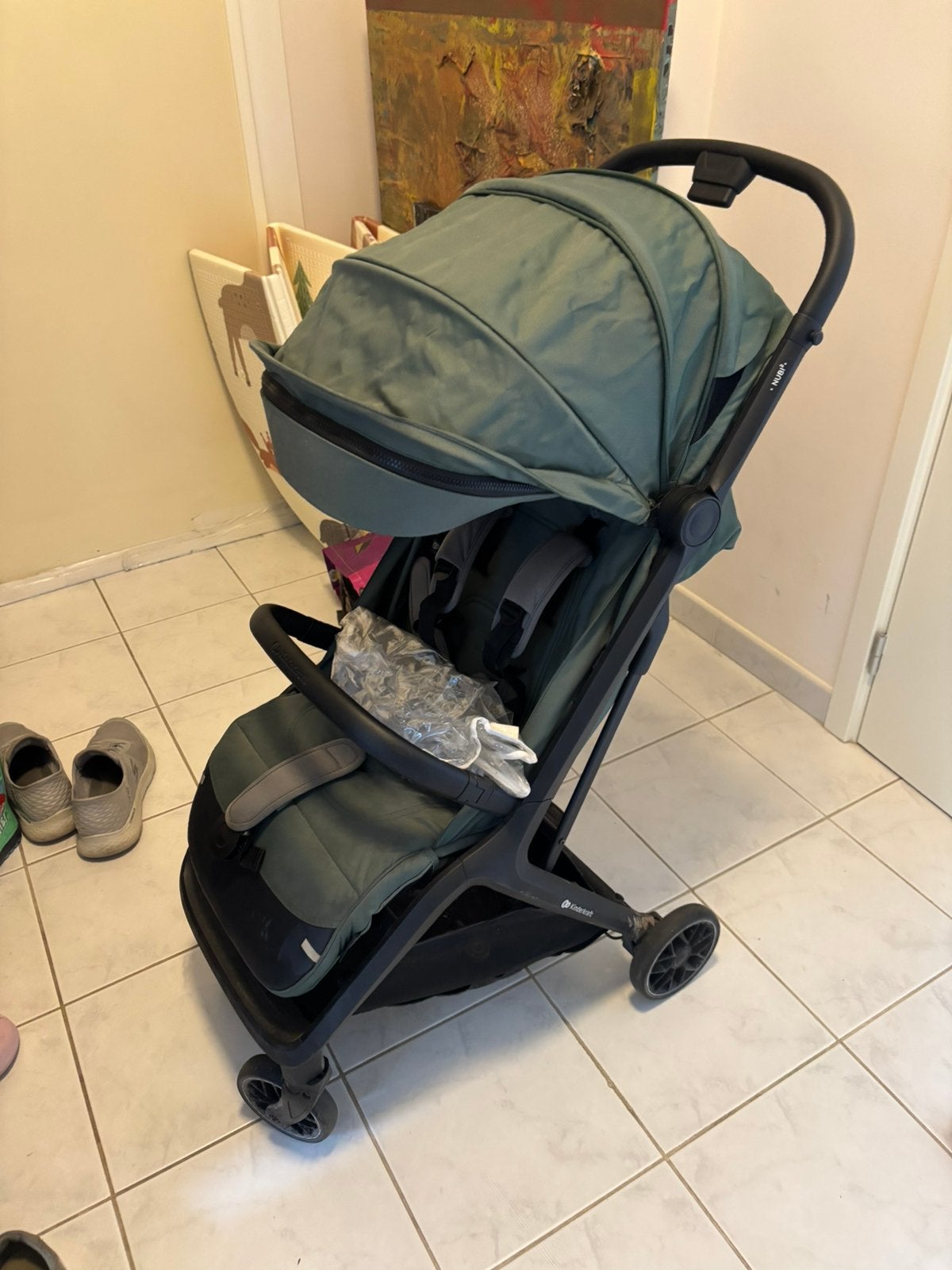 Poussette Kinderkraft Nubi 2 Mystic Green + housse de pluie, Enlèvement, Comme neuf