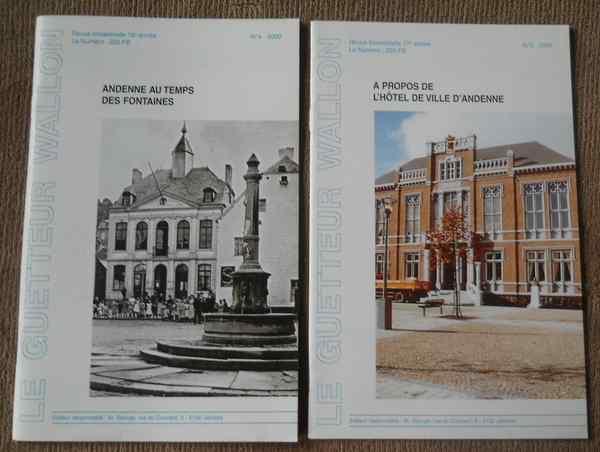 Lot de 2 Guetteur Wallon consacrés à Andenne, Livres, Histoire nationale, Utilisé, Enlèvement ou Envoi