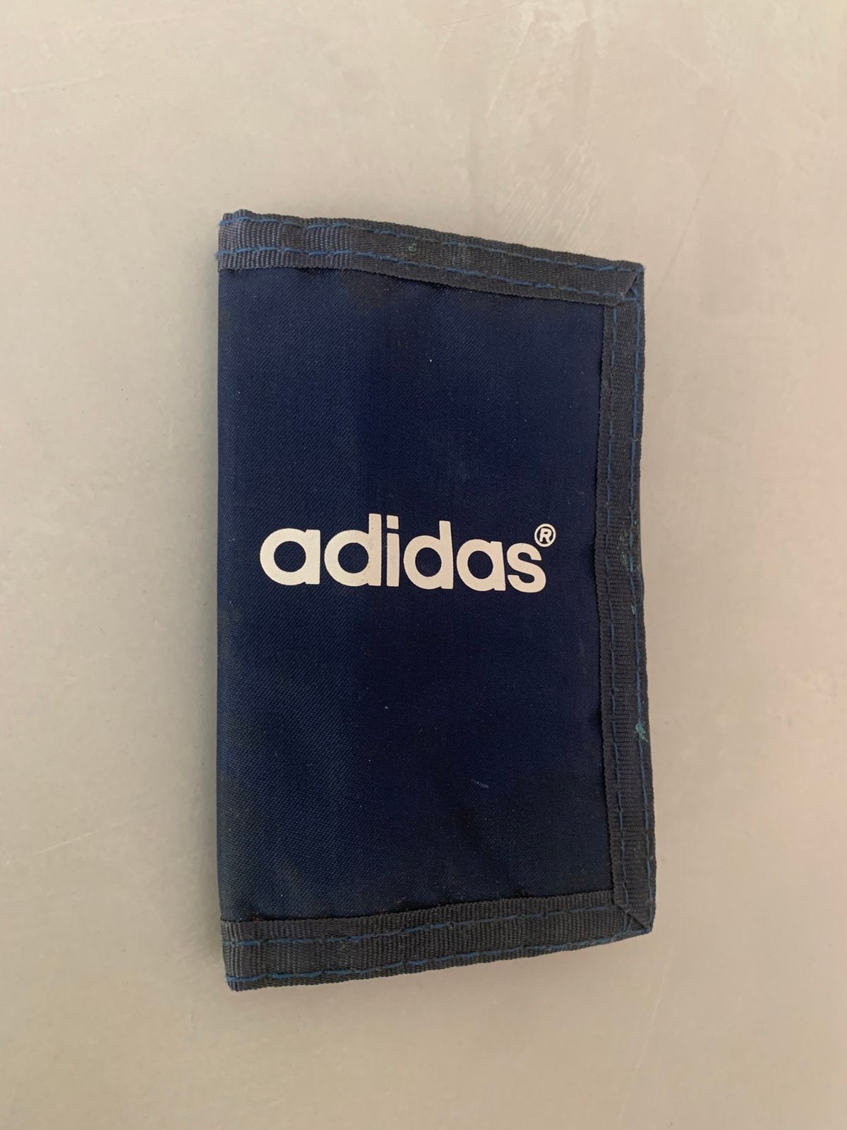 Vintage Adidas portefeuille - wallet Blauw, Enlèvement ou Envoi, Comme neuf, Bleu