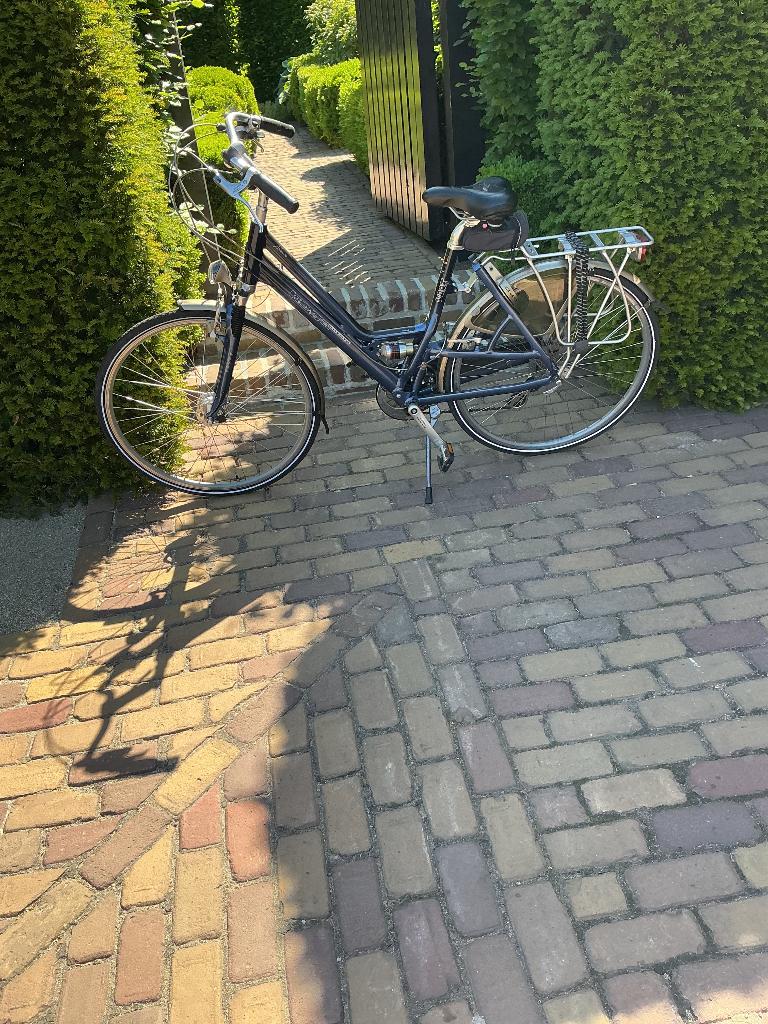 damesfiets, Fietsen en Brommers, Fietsen | Dames | Damesfietsen, 53 tot 56 cm, Versnellingen, Zo goed als nieuw, Schijfrem