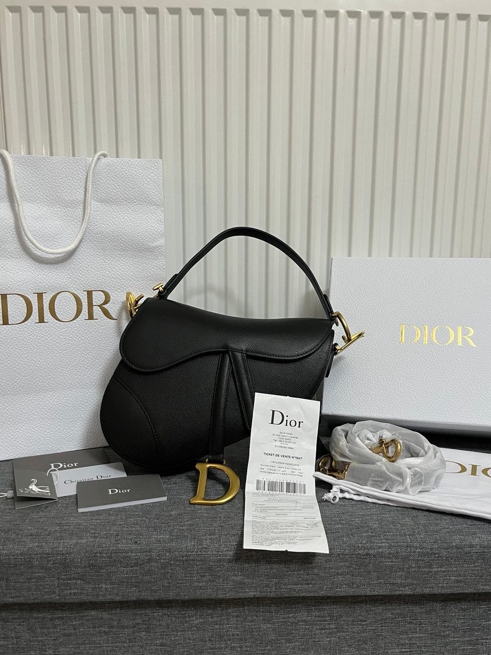 Sac Dior Saddle Noir comme neuf, Bijoux, Sacs & Beauté, Enlèvement, Comme neuf, Noir