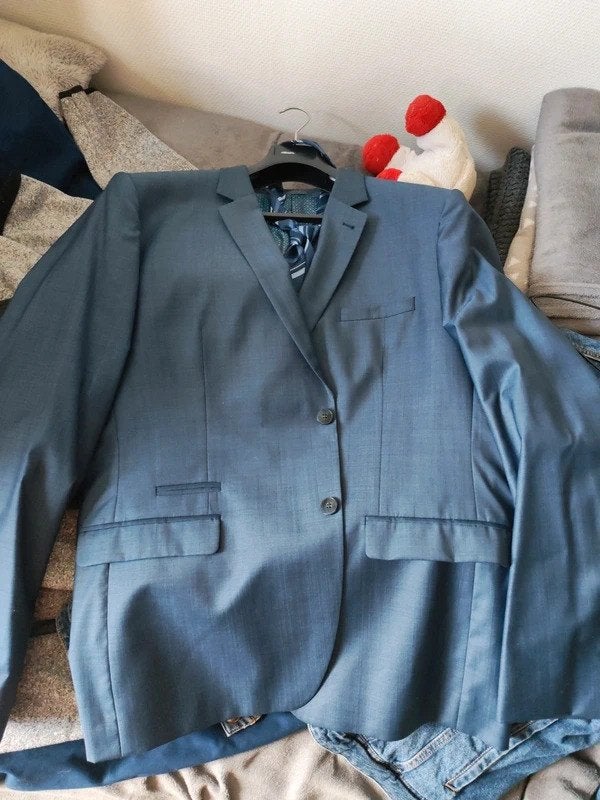 Costume homme T.62 - Armand Thiery, Enlèvement ou Envoi, Comme neuf, Autres tailles, Bleu