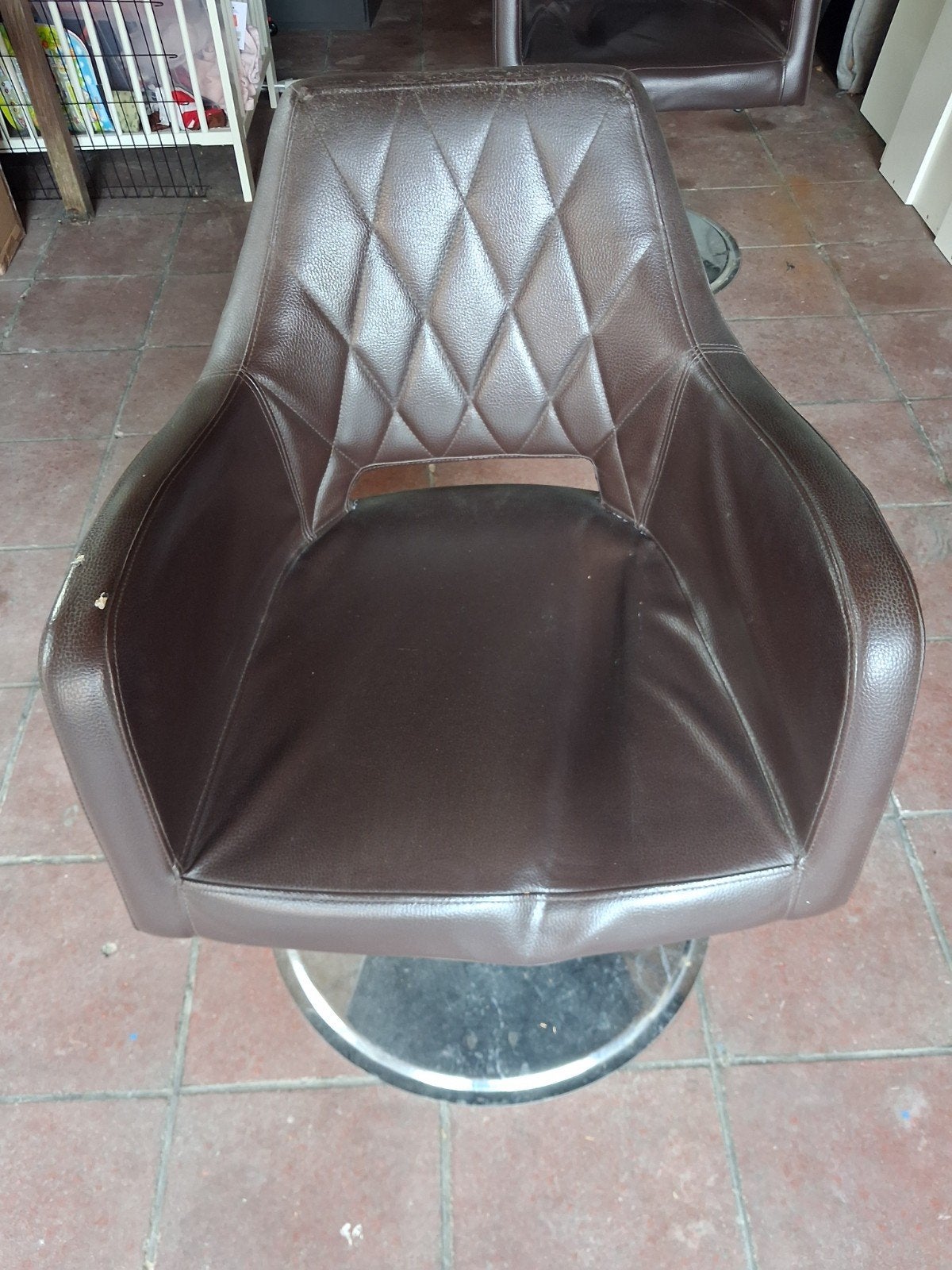 2 x Kapper stoelen, Dieren en Toebehoren, Ophalen, Gebruikt, Leer