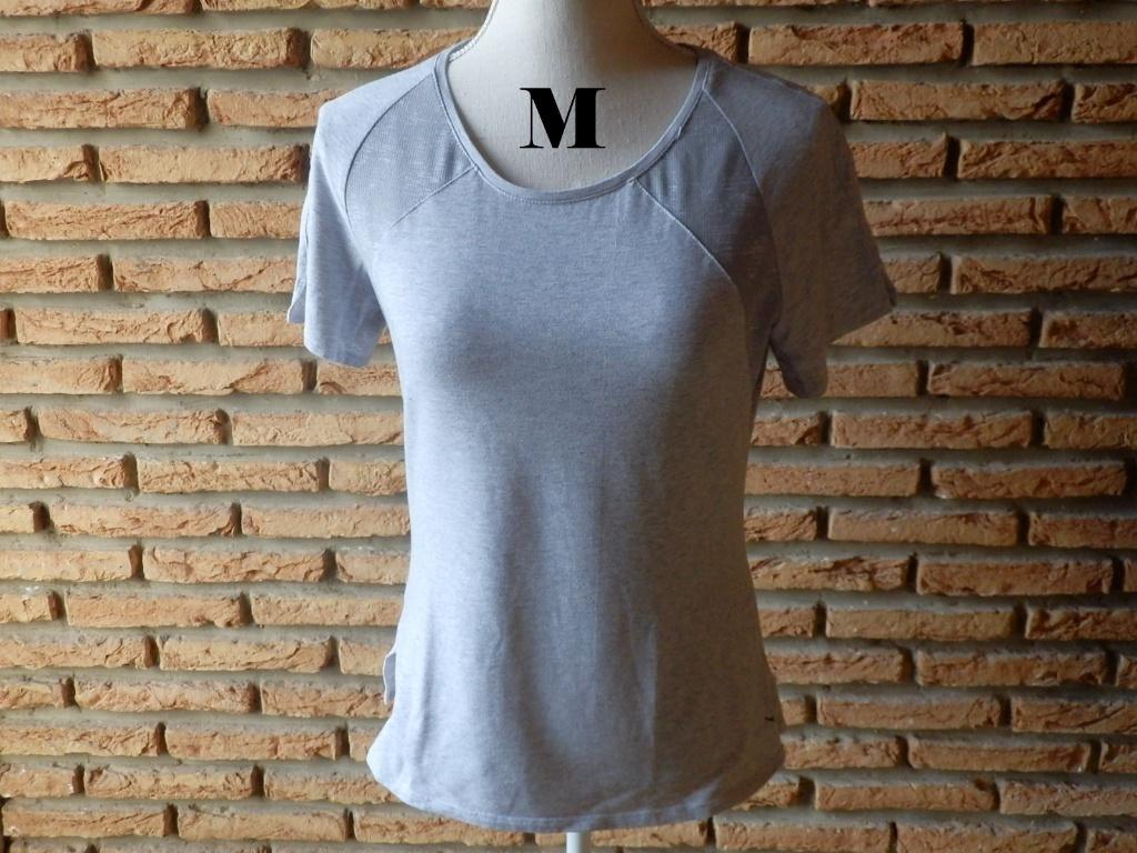 (5)- tee shirt sport femme t.38 gris, Maat 38/40 (M), Ophalen of Verzenden, Grijs, Fitness of Aerobics