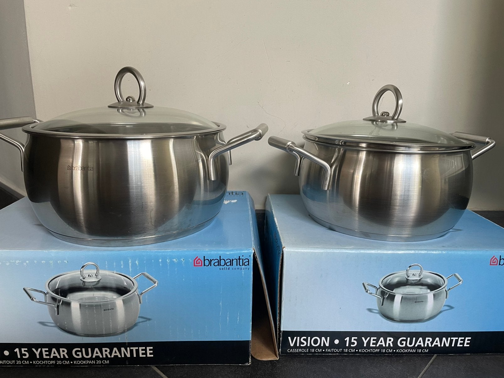 Set de marmites Brabantia, Maison & Meubles, Cuisine | Casseroles & Poêles, Enlèvement, Utilisé, Casserole, Autres marques