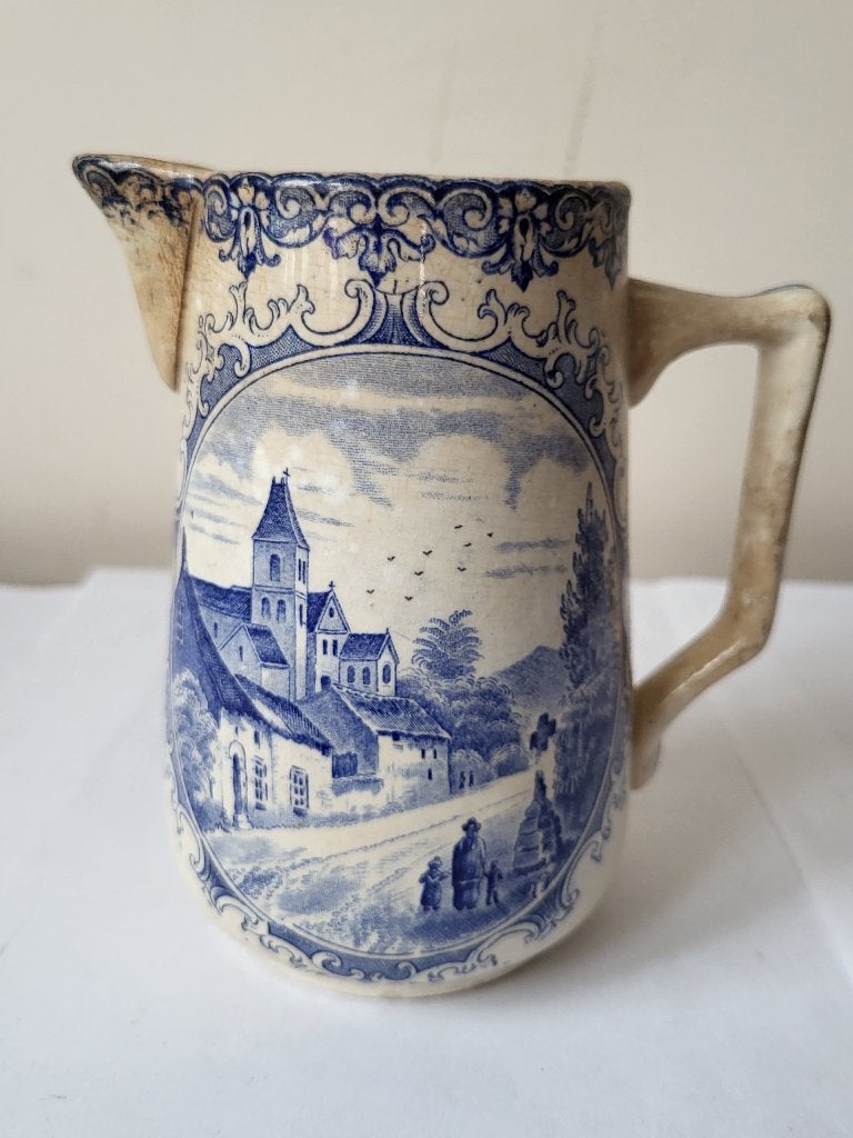 Pot à Lait  Ironstone Bleu - George Jones Staffordshire XIXe, Ophalen of Verzenden