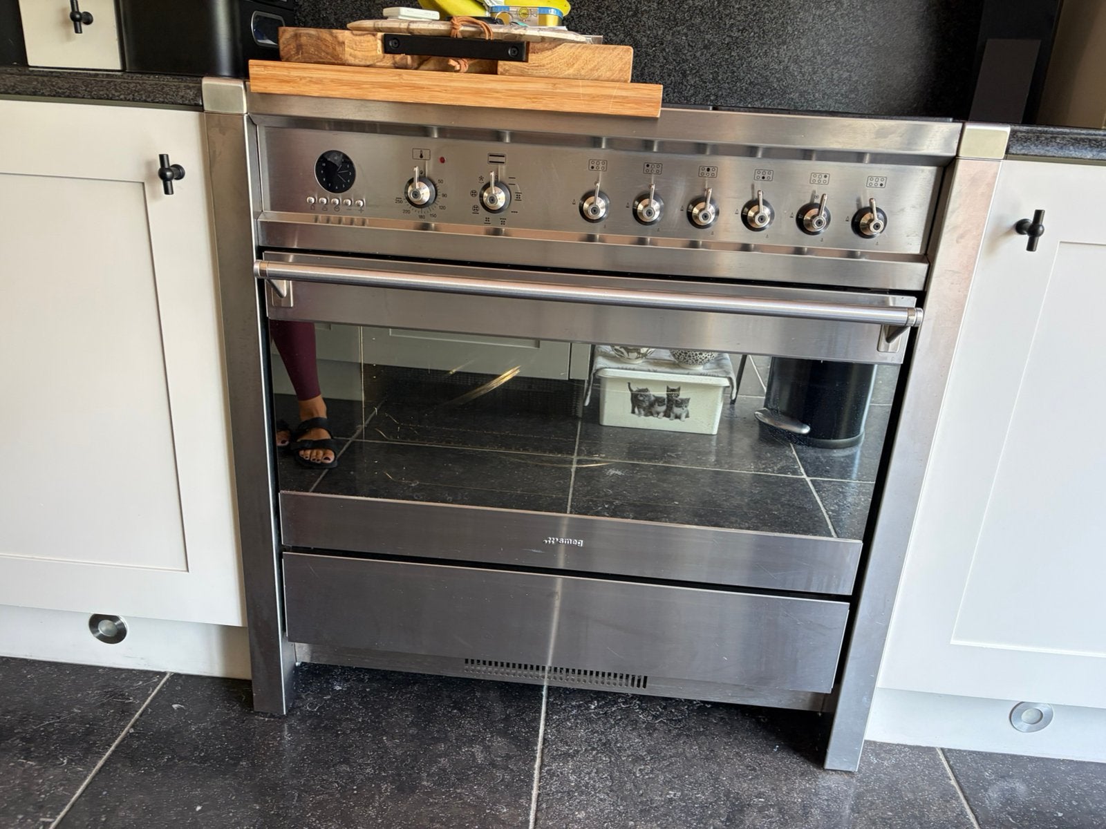 Smeg gasfornuis 6 pitten, Ophalen, Gebruikt, Smeg, Oven