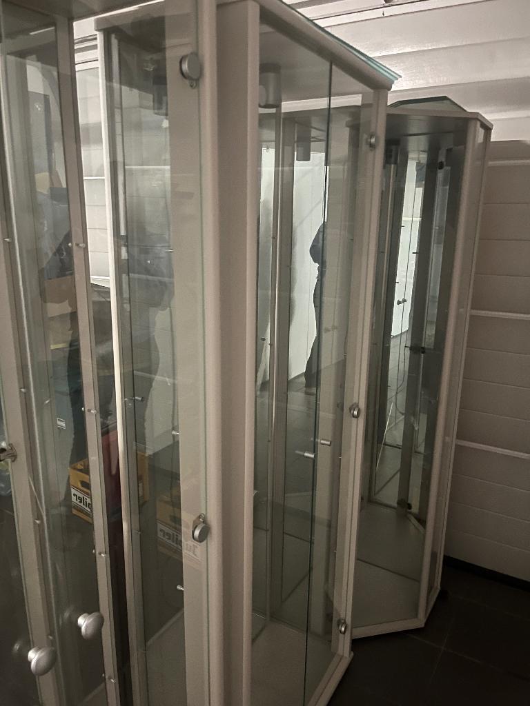 Vitrinekast, Ophalen, Glas, 100 tot 150 cm, 50 tot 100 cm