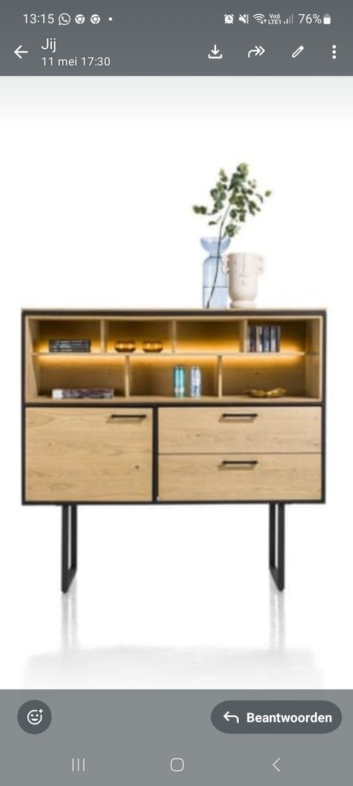 Nieuw te koop! XOOON BELO WANDKAST
. Zit nog in plastiek!, Ophalen, Eikenhout