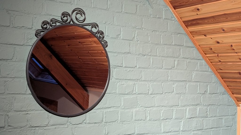 Decoratieve spiegel, Ophalen, Rond, Zo goed als nieuw, Minder dan 100 cm