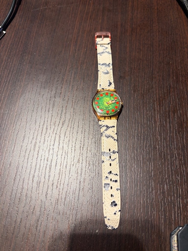 échantillon, Bijoux, Sacs & Beauté, Montre-bracelet, Enlèvement ou Envoi, Cuir, Swatch