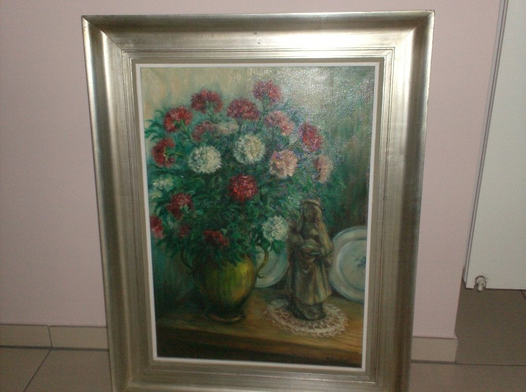 schilderij, Antiquités & Art, Art | Peinture | Classique, Autres sujets, Toile, Signé, Peint à la main, Encadré, Enlèvement