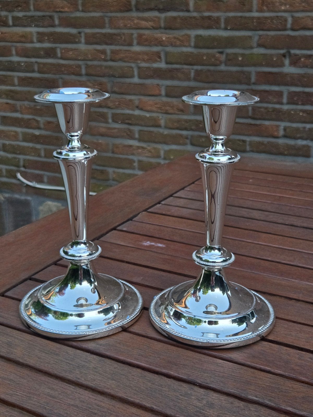 2 bougeoirs hauteur 20 cm bon état, Antiek en Kunst, Ophalen