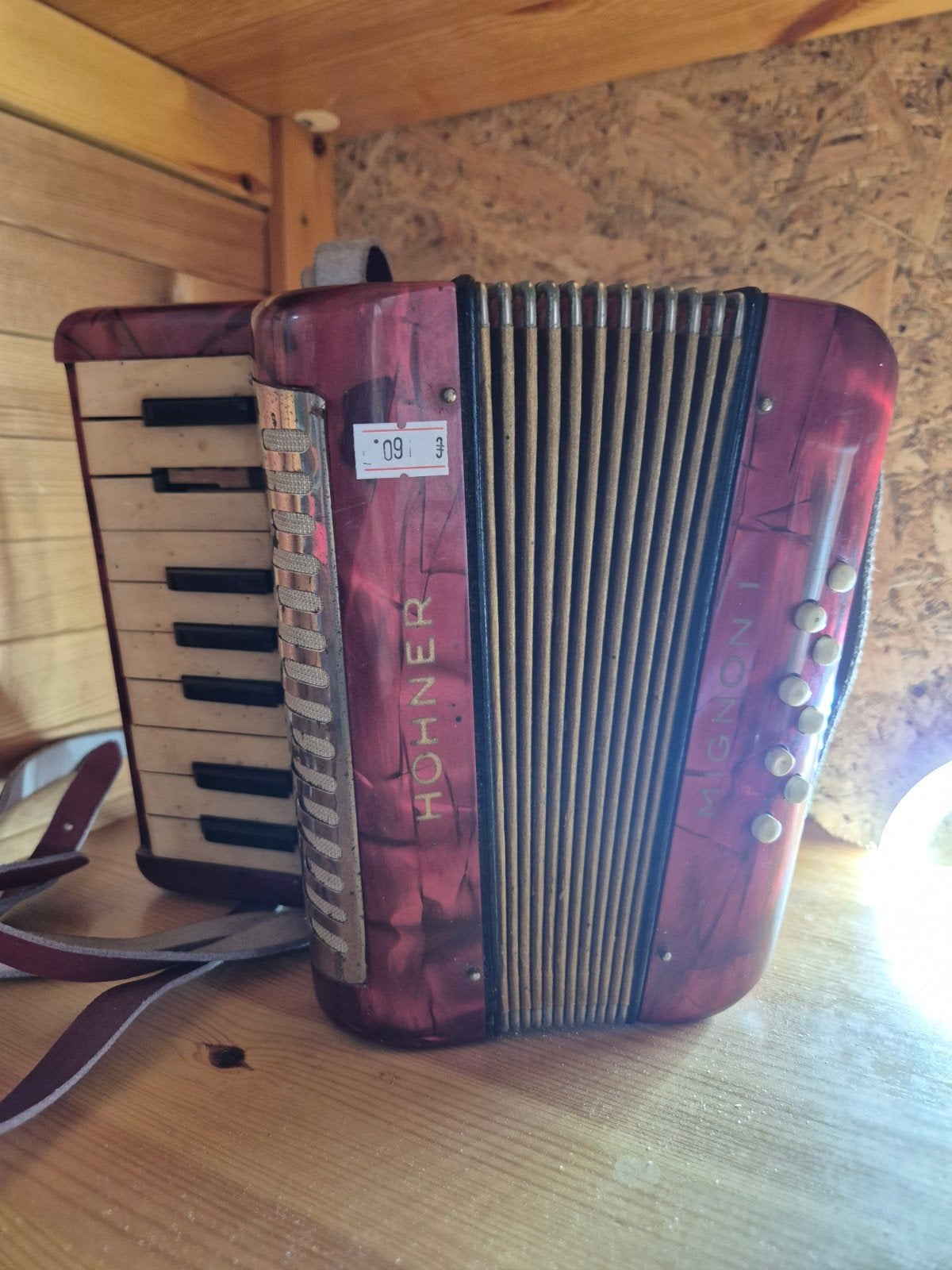 accordéon, Ophalen