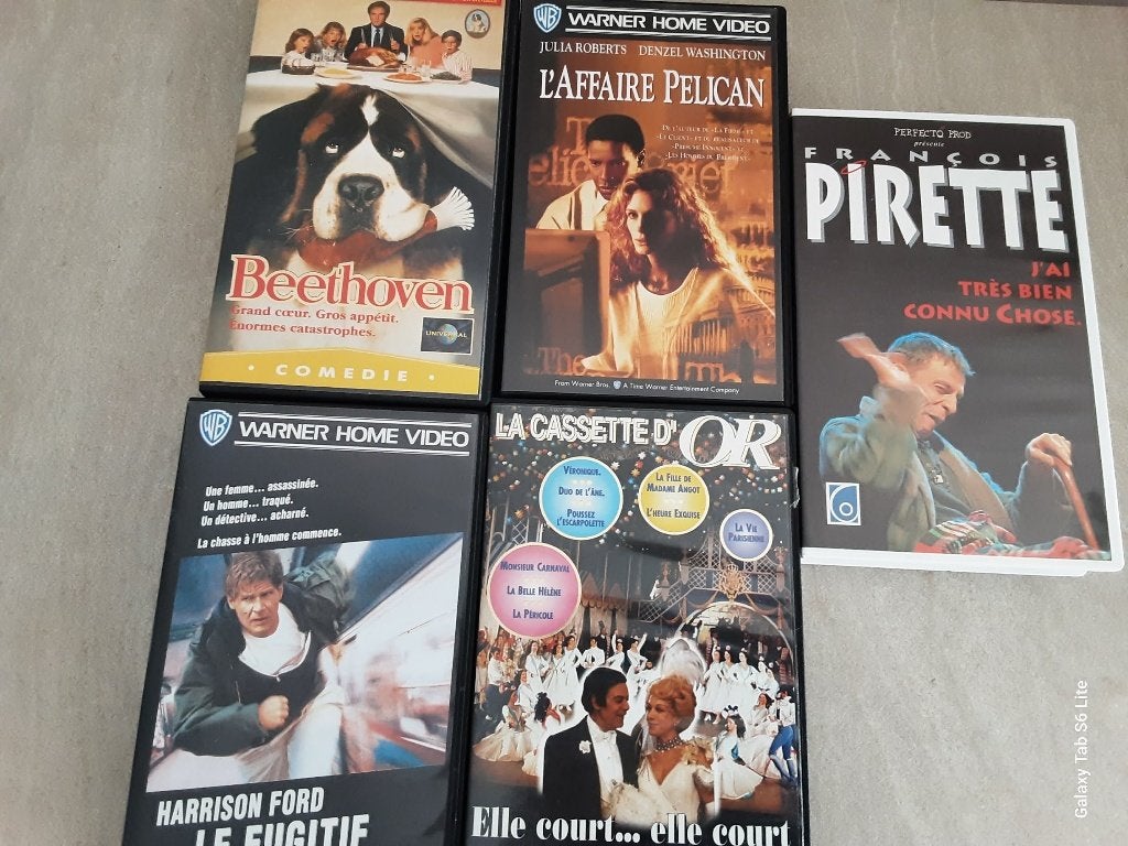 lot de 5 cassettes VHS films et humour, Comédie, Français, Utilisé, VHS