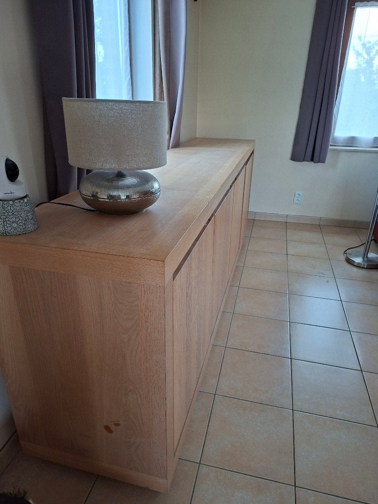 Dressoir 4 portes en chêne massif, Maison & Meubles, Enlèvement, Utilisé, 50 à 100 cm, Chêne