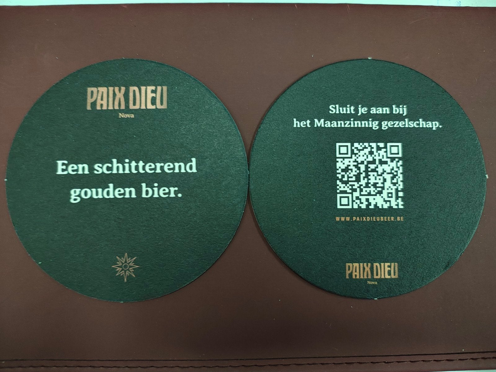 Tapis à bière : PAIX DIEU (Une belle bière dorée), Collections, Enlèvement ou Envoi, Neuf, Autres marques
