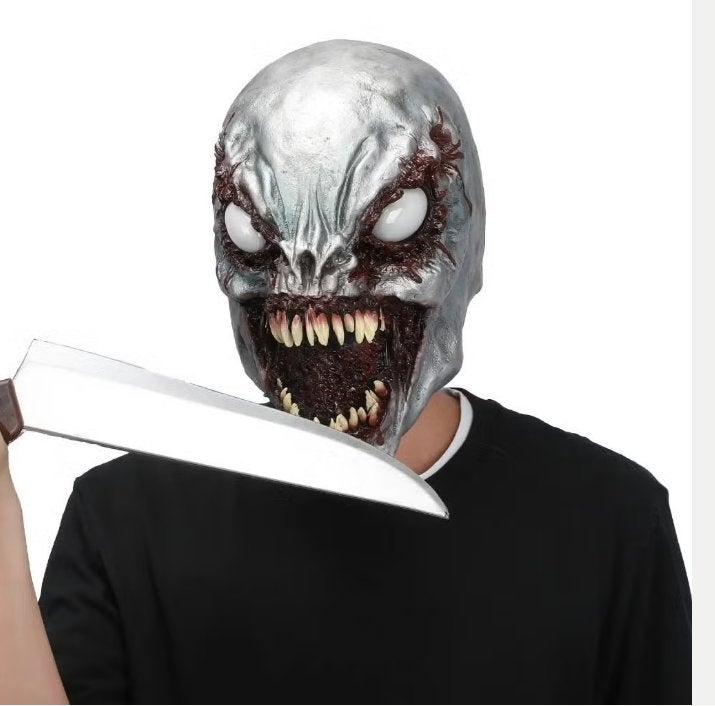 Horror full face latex masker Venom met LED, Ophalen of Verzenden, Nieuw