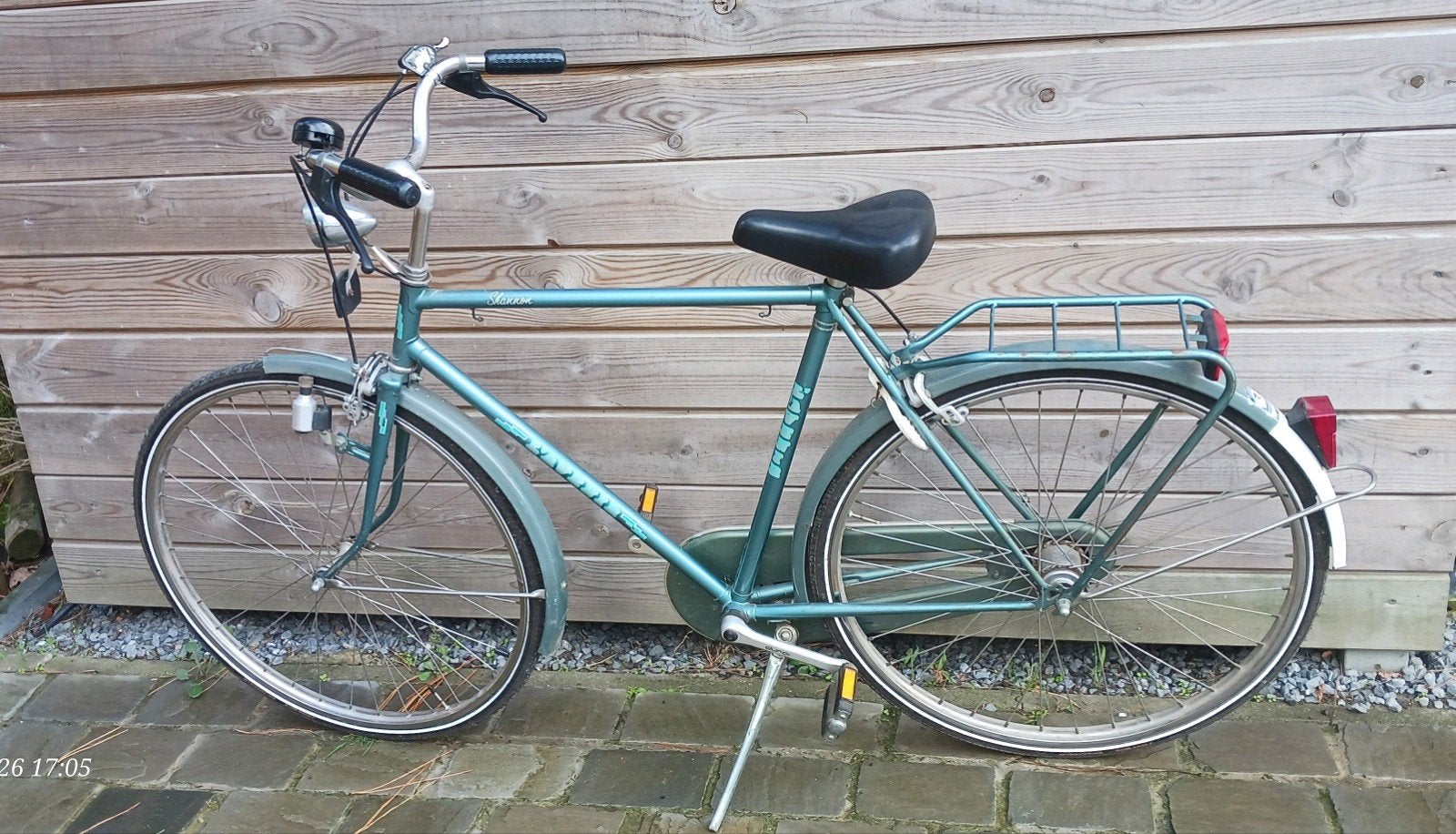 groene herenfiets, Fietsen en Brommers, Ophalen, Gebruikt, Minder dan 10 versnellingen, Velgrem