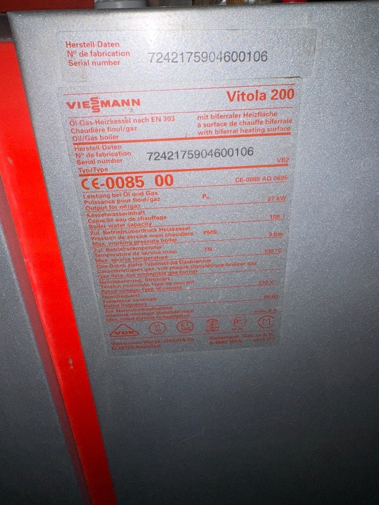 Viessmann vitola 200, Doe-het-zelf en Bouw, Ophalen, Gebruikt, 100 liter of meer, Geiser