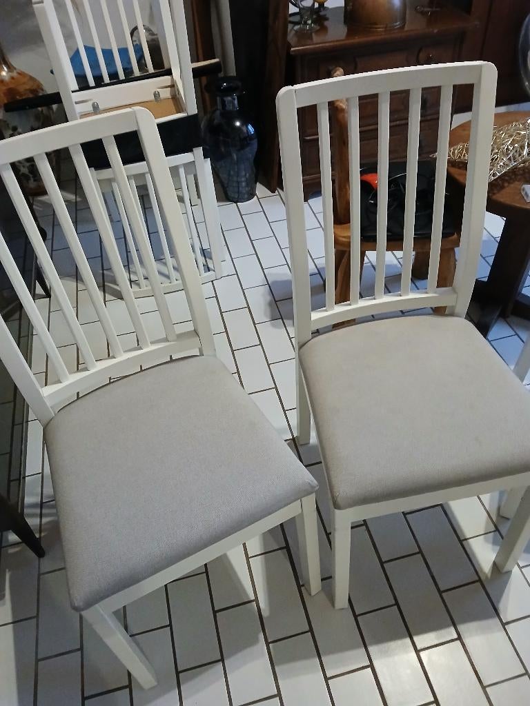 Stoelen, Huis en Inrichting, Stoelen, Ophalen, Wit, Zo goed als nieuw, Vijf, Zes of meer stoelen