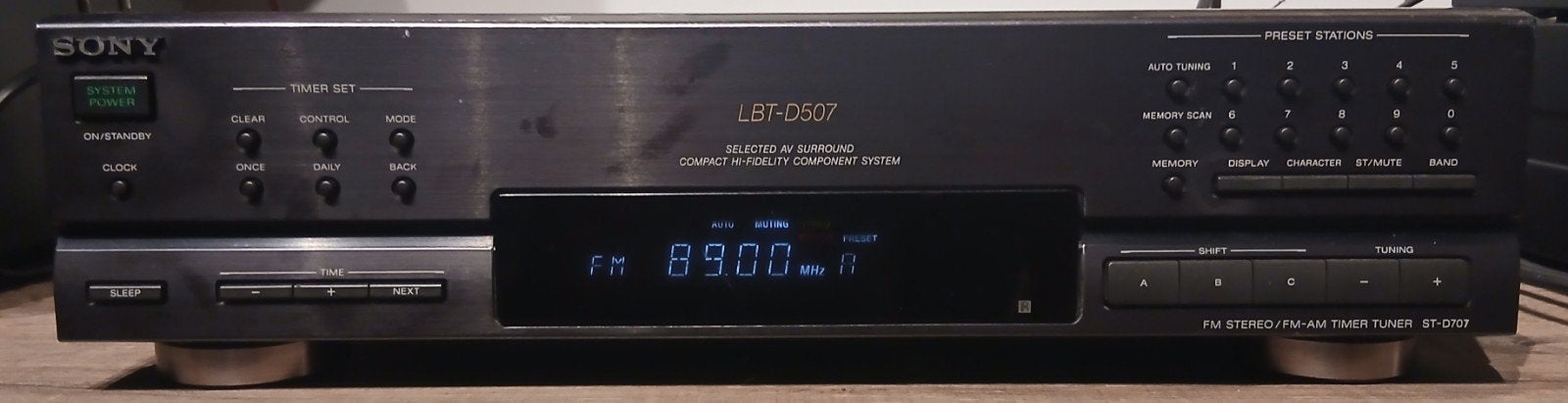 Sony ST-D707 FM Stereo / FM-AM Timer Tuner, Enlèvement