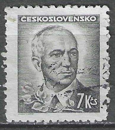 Tsjechoslowakije 1945/1947 - Yvert 414 - Edvard Benes  (ST), Verzenden, Gestempeld