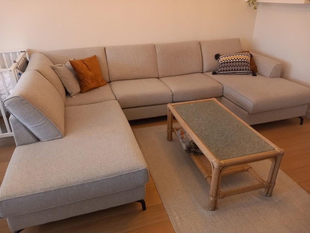 Chaise, gris clair (marque Galway), Maison & Meubles, Canapés | Salons, Comme neuf, Banc d'angle, Quatre personnes ou plus, 300 cm ou plus