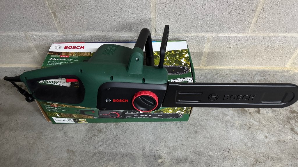 Bosch UniversalChain35 - elektrische kettingzaag, Doe-het-zelf en Bouw, Ophalen of Verzenden, Zo goed als nieuw, 1200 watt of meer