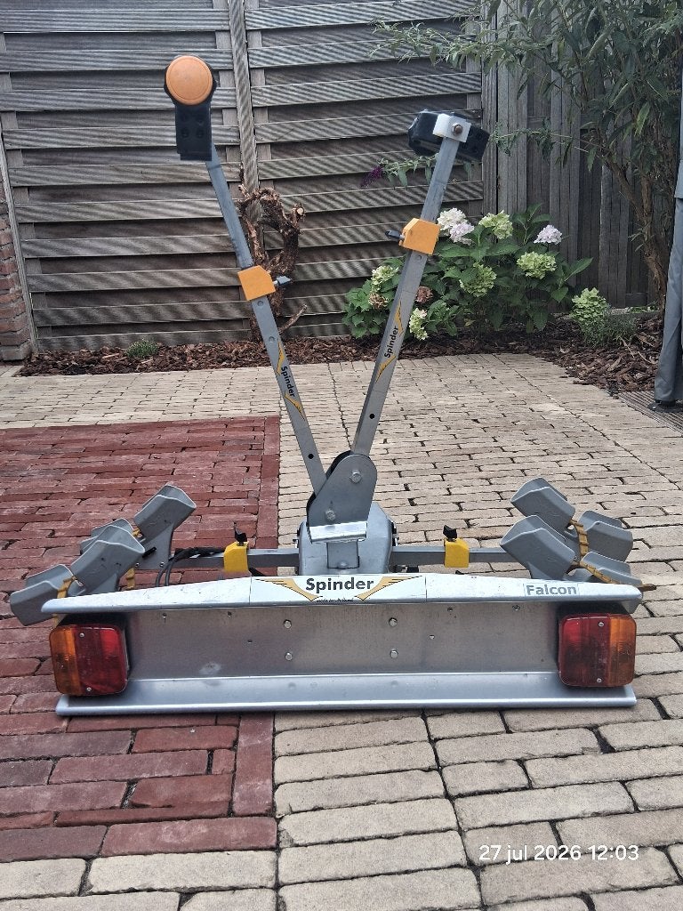 Klapbare fietsendrager, Ophalen, Gebruikt, Elektrische fiets, 2 fietsen