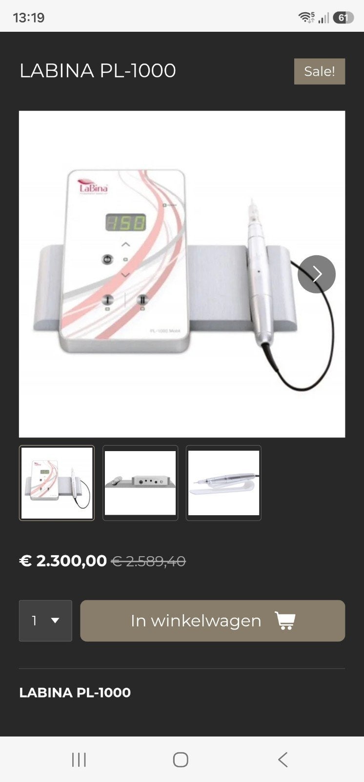 Labina PMU apparaat, Elektronische apparatuur, Persoonlijke Verzorgingsapparatuur, Ophalen, Nieuw, Overige typen