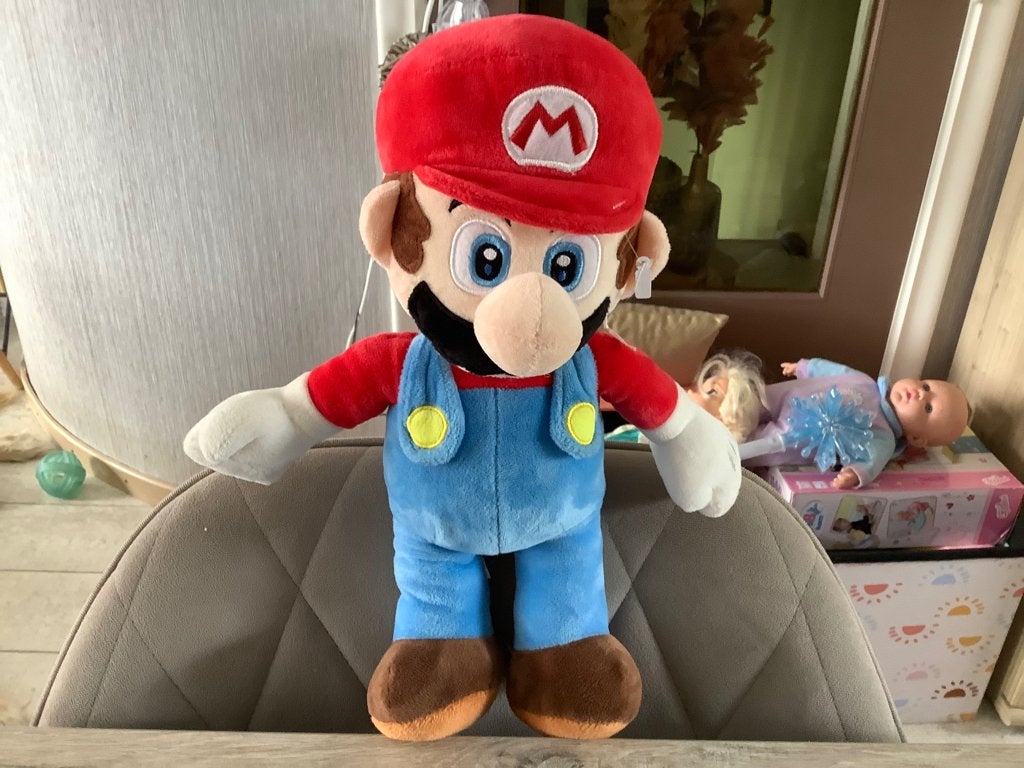 Supermario Mario pluche character (36 cm), Overige typen, Ophalen of Verzenden, Zo goed als nieuw, Nintendo
