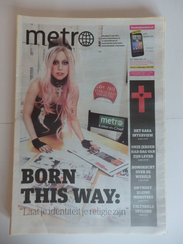 Lady Gaga - Metro krant 2011, Livres, Journaux & Revues, Enlèvement ou Envoi, Neuf, Journal