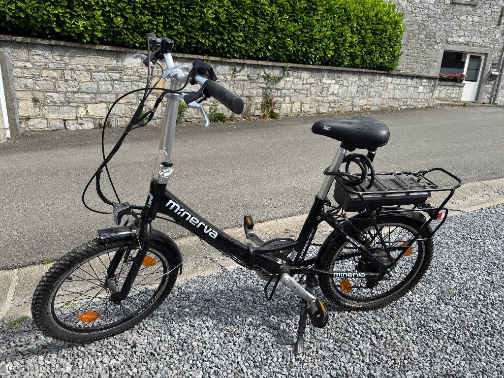 vélo électrique pliable Minerva, Vélos & Vélomoteurs, Vélos électriques, Utilisé, Autres marques, 47 à 51 cm, 50 km par batterie ou plus