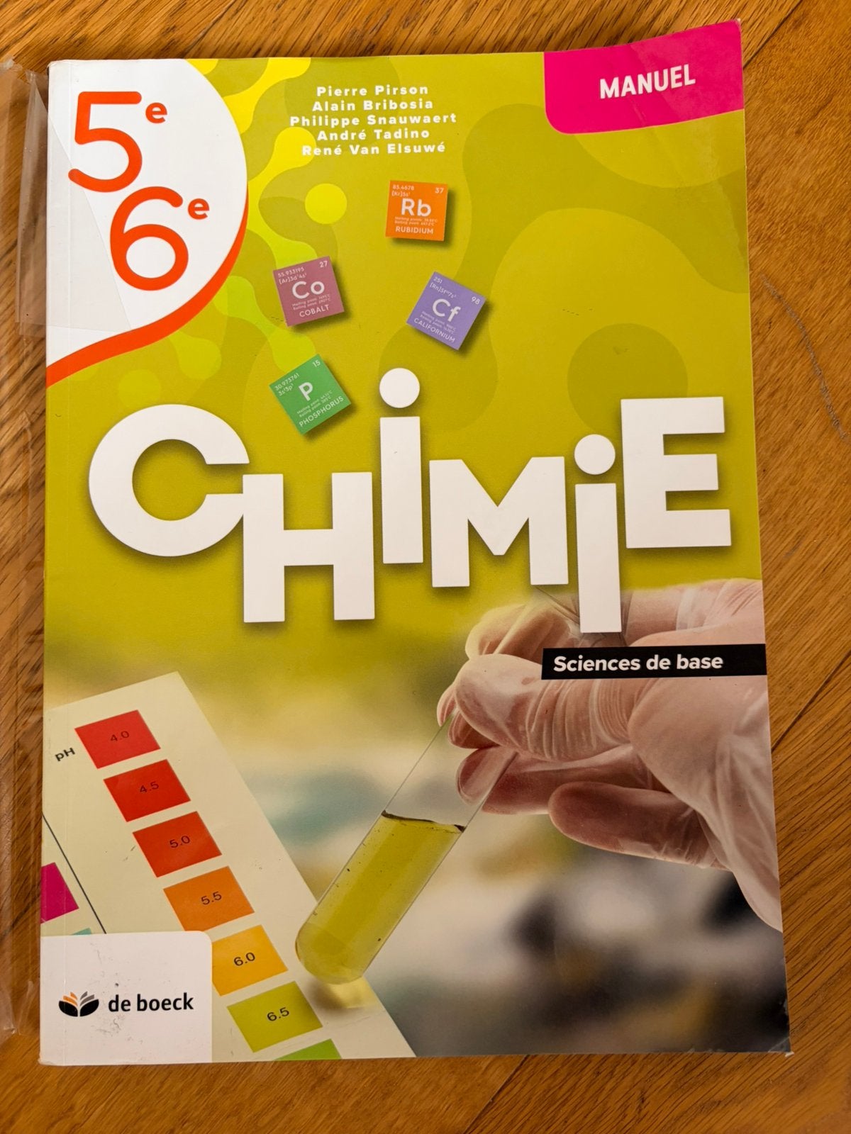 Chimie 5/6 de boeck, Enlèvement, Comme neuf, Chimie