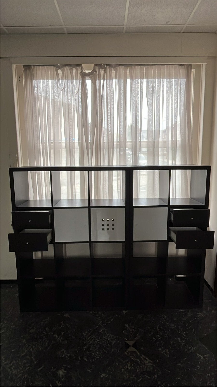 Meuble de rangement double noir & blanc – Design moderne, Enlèvement ou Envoi, Avec porte(s)