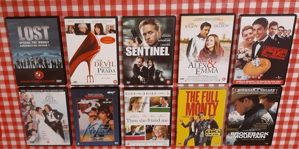 10 Dvd films diverse titels, Cd's en Dvd's, Vanaf 12 jaar, Ophalen, Zo goed als nieuw, Overige genres