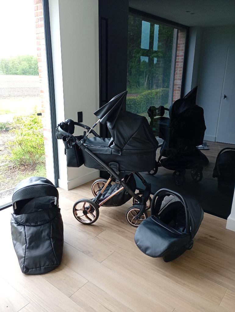 P'tit chou 3-in-1 set Solido sport Black Rosé, Kinderen en Baby's, Buggy's, Ophalen, Gebruikt, Overige merken, Verstelbare rugleuning