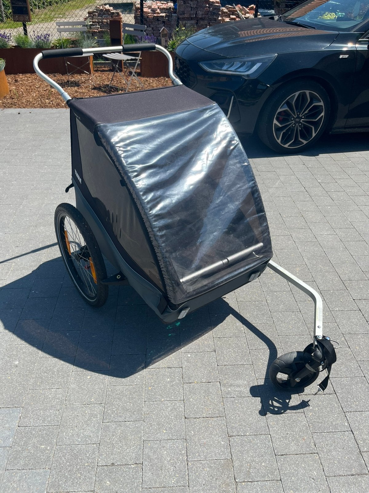 Thule fietskar 2 kinderen, Ophalen, Zo goed als nieuw