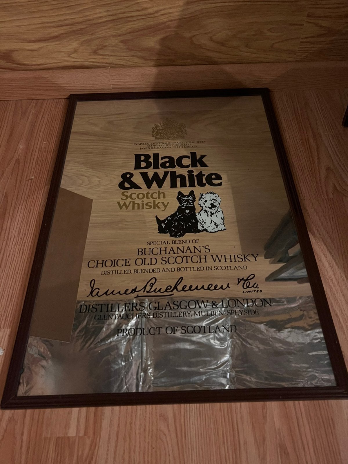 Black & White Scotch Whisky reclamespiegel groot, Collections, Enlèvement ou Envoi