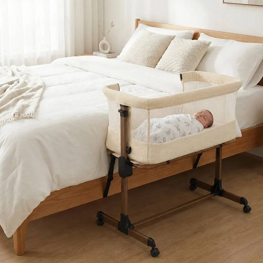 Deryan Snoozy Co Sleeper - Wieg Baby - Verstelbaar - Nougat, Enlèvement ou Envoi, Comme neuf